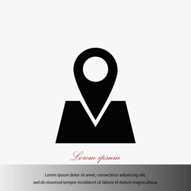 harita simgesi üzerinde toplu iğne