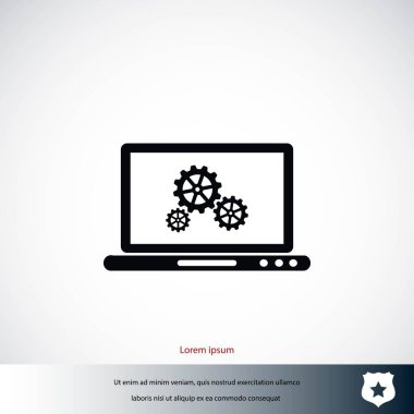 ayar dizüstü simge vektör