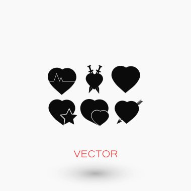 Kalpler simgeler vektör