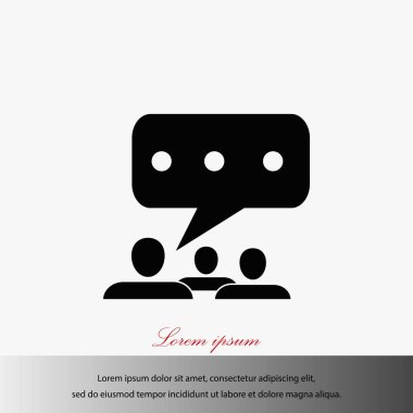 konuşma kabarcığı vektörü simgesi