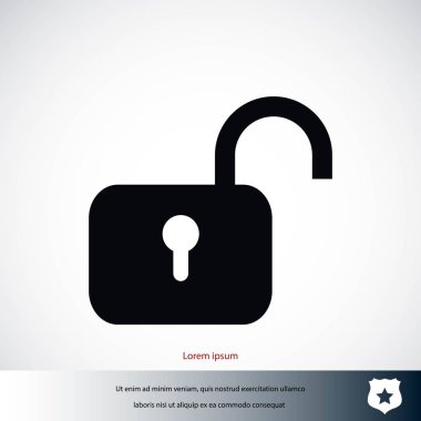 asma kilit simgesi vektör