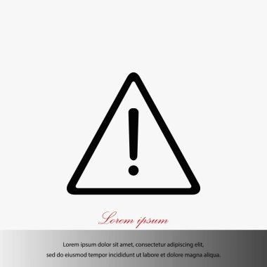 Uyarı mesaj vektör simgesi