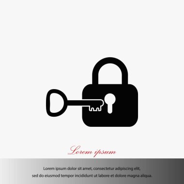 Kilit ve anahtar vektör simgesi