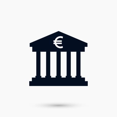 Euro banka vektör simgesi