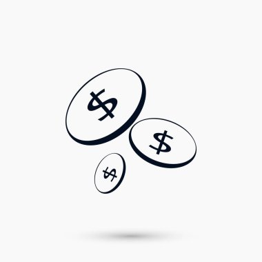 Düz para vektör simgesi 