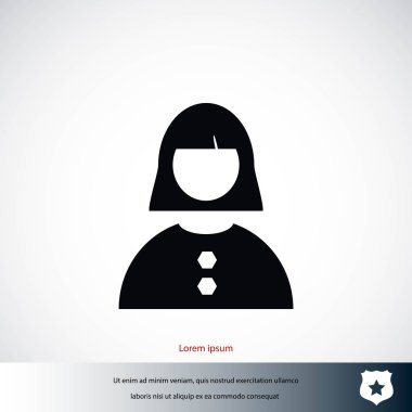 kadın simge vektör