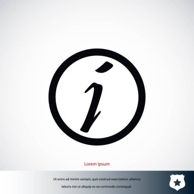Bilgi işareti vektör simgesi