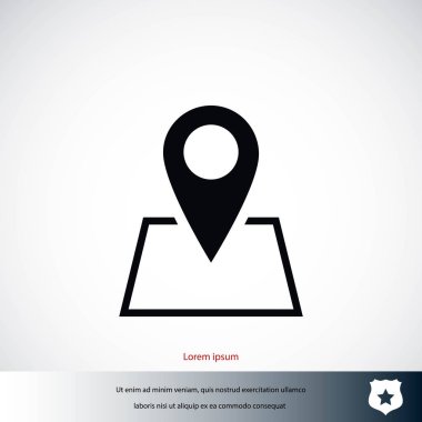 harita simgesi üzerinde toplu iğne