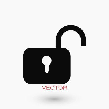 asma kilit simgesi vektör