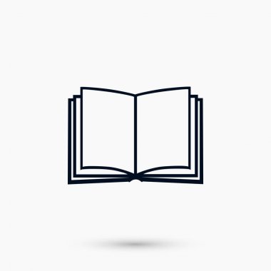 kitap simgesi beyaz arkaplanda izole edildi