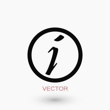 Bilgi işareti vektör simgesi