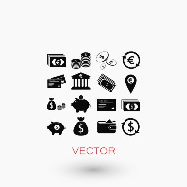 Finans simgeler vektör