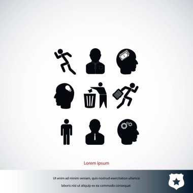 siyah çalışma işadamı simgesi