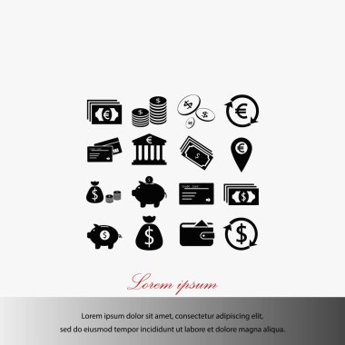 Finans simgeler vektör