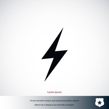 Yıldırım simge vektör