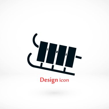 atlı kızak simge vektör