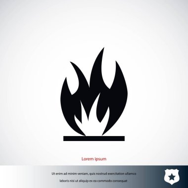 Yangın simge vektör