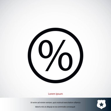 yüzde simge vektör