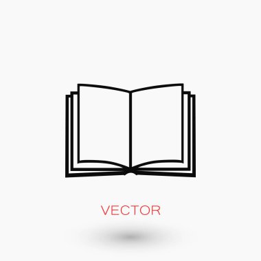 kitap simgesi beyaz arkaplanda izole edildi