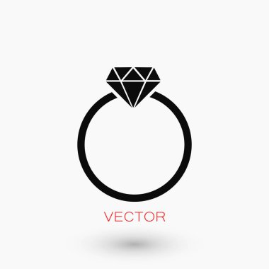 Yüzük simge vektör