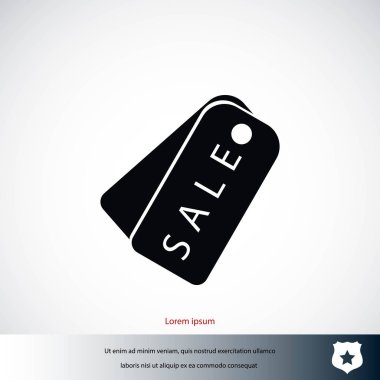 Satılık bir ses etiketi simgesi, vektör