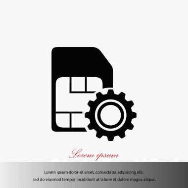 SIM kartı ayarı basit simgesi 