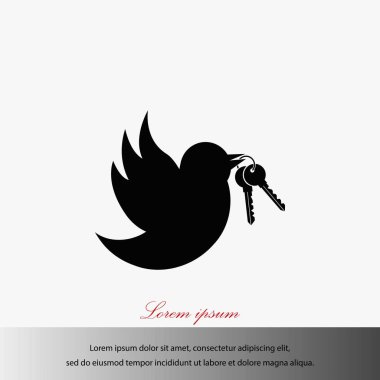  Tuşları simgesi olan kuş