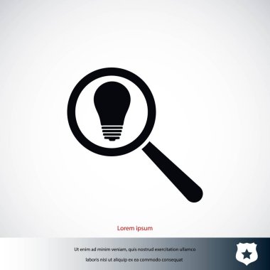 mikroskop ve ampul simgesi