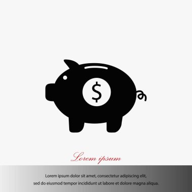 domuzcuk banka vektör simgesi