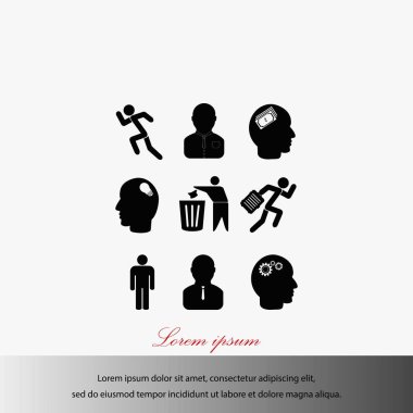 siyah çalışma işadamı simgesi