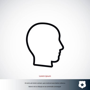 Kafa vektör simgesi