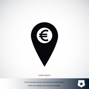 İşaret konum simgesini Euro simgesi
