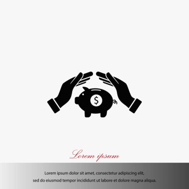 Kaydetme, kumbara vektör simgesi