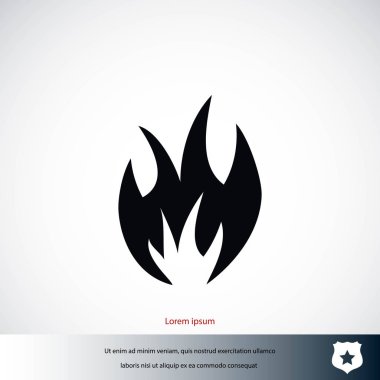 Yangın simge vektör