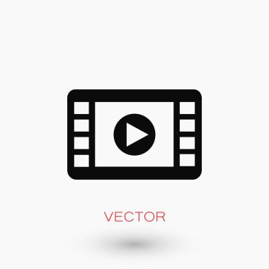film film şeridi vektör simgesi