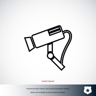 Gözetim kamerası vektör simgesi