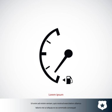 Düşük yakıt izole işareti simgesi