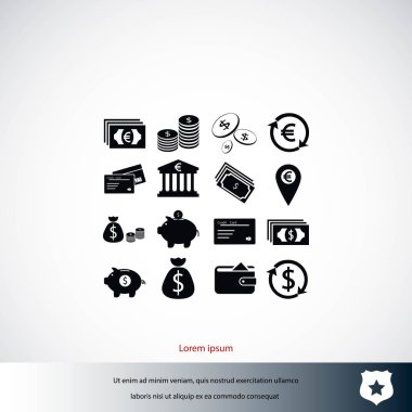 Finans simgeler vektör