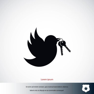  Tuşları simgesi olan kuş