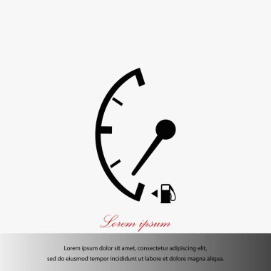 Düşük yakıt izole işareti simgesi