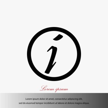 Bilgi işareti vektör simgesi