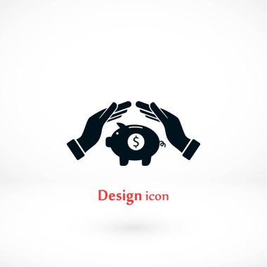 Kaydetme, kumbara vektör simgesi