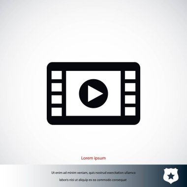 film film şeridi vektör simgesi