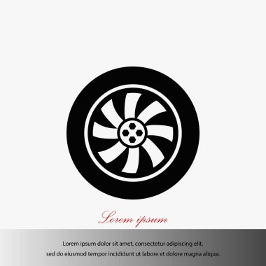 tekerlek vektör simgesi