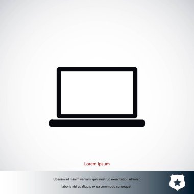 Dizüstü bilgisayar Simgesi Vektörü