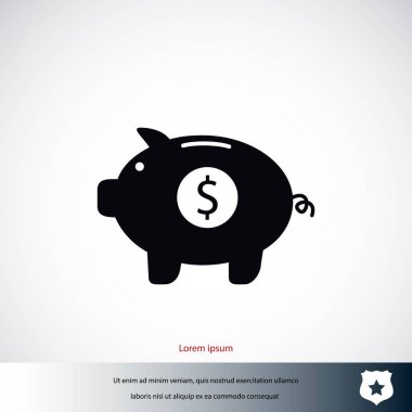 domuzcuk banka vektör simgesi