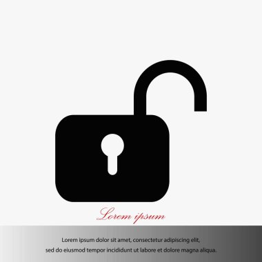 asma kilit simgesi vektör