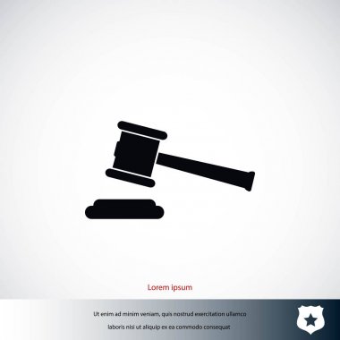 Çekiç yargıç vektör simgesi