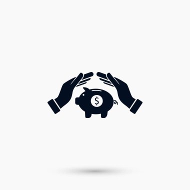 Kaydetme, kumbara vektör simgesi