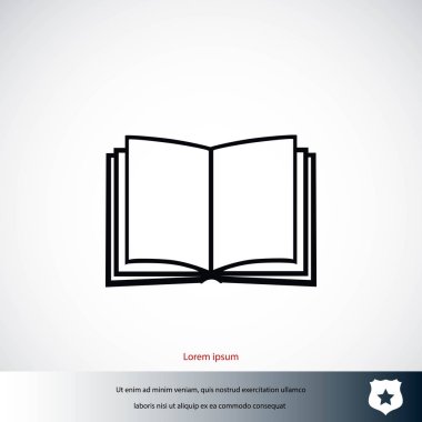 kitap simgesi beyaz arkaplanda izole edildi